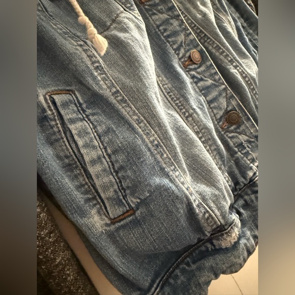 Denim Jacket with Hood - Size Small - Picture 5 of 5
